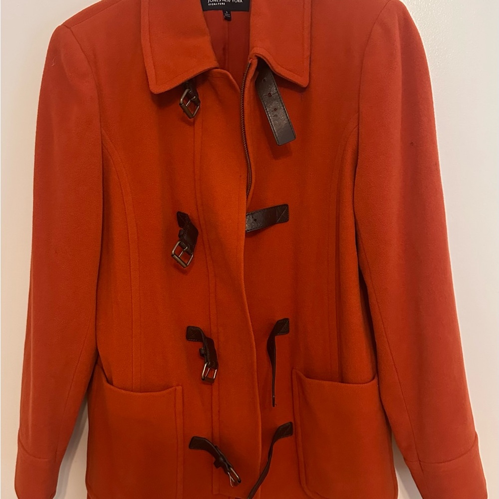Jones New York Women's Red Toggle Pea Coat